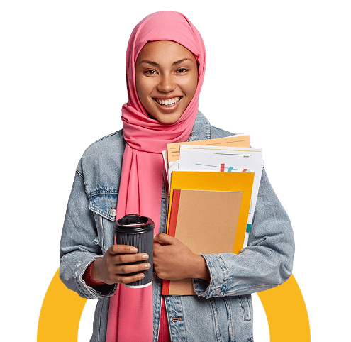 Teacher with books